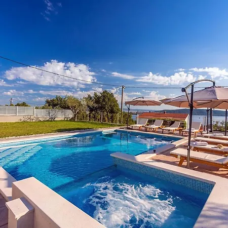 Seaview Villa Stanka With Pool And Attached Jacuzzi Kastela Exterior photo