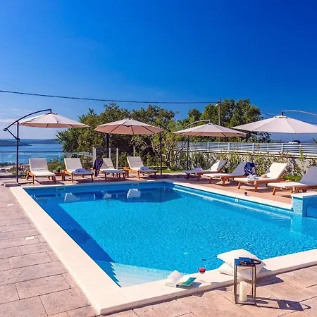 Seaview Villa Stanka With Pool And Attached Jacuzzi Kastela Exterior photo