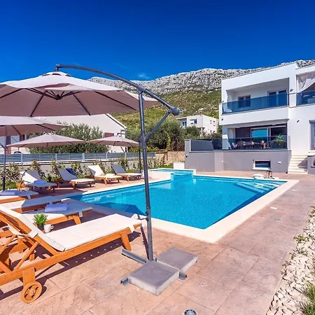 Seaview Villa Stanka With Pool And Attached Jacuzzi Kastela Exterior photo
