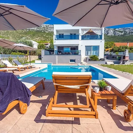 Seaview Villa Stanka With Pool And Attached Jacuzzi Kastela Exterior photo