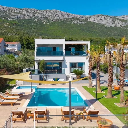 Seaview Villa Stanka With Pool And Attached Jacuzzi Kastela Exterior photo