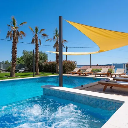 Seaview Villa Stanka With Pool And Attached Jacuzzi Kastela Exterior photo
