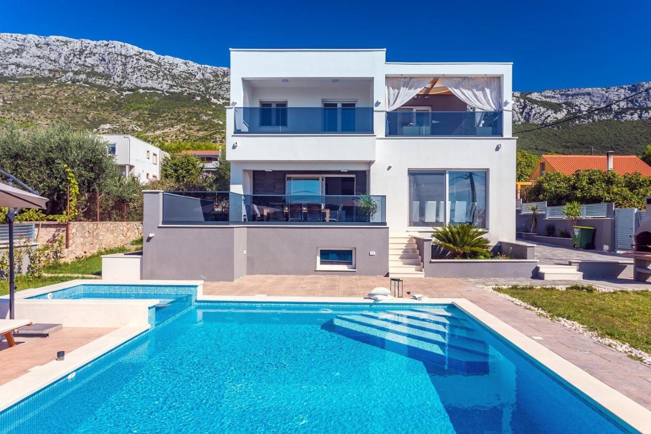 Villa Seaview Stanka With Pool And Attached Jacuzzi Kastela